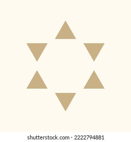 Jewish star of David of triangles simple icon vector illustration