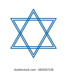 Jüdische Sterne flache Symbol Design, Hanukkah Feiertage Judaismus Religion Festival Traditionelles und Kultur Thema Vektorgrafik