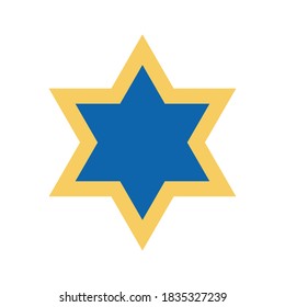 Jüdische Sterne flache Symbol Design, Hanukkah Feiertage Judaismus Religion Festival Traditionelles und Kultur Thema Vektorgrafik