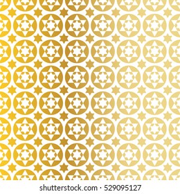 jewish star gold white background pattern