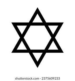 Jewish Symbol. Star of David. Vector.