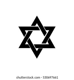 Jewish symbols. Jewish sign. Star of David. Flag of Israel