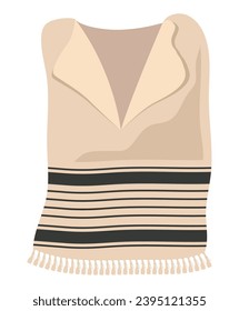 jewish tallit illustration vector isolated