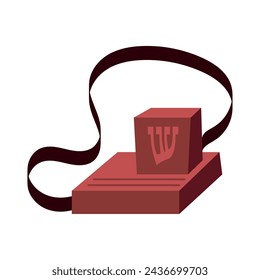 jewish tefillin phylacterius illustration vector