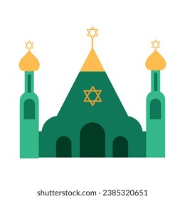 jewish temple illustration vector isolated