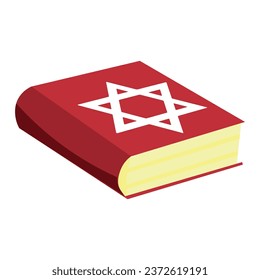 Jewish Torah book on white background