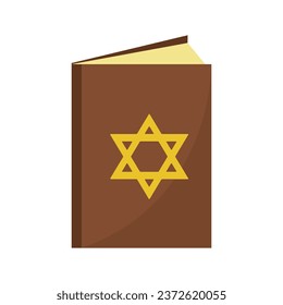 Jewish Torah book on white background