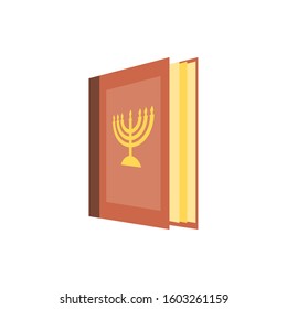 Jewish torah design, Hanukkah holiday celebration judaism religion festival traditional and culture theme Vector illustration