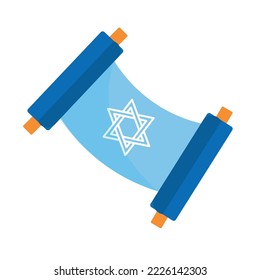 Jewish Torah on white background