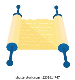 Jewish Torah on white background