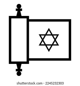 Jewish Torah on white background