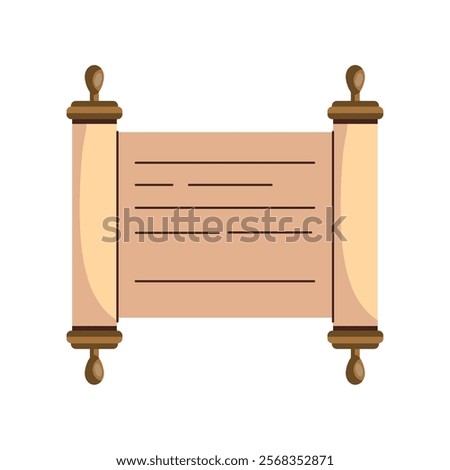 jewish torah scroll isolated design
