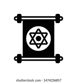 Jewish vector black icon