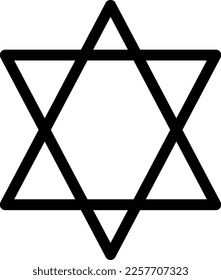jewish  Vector illustration on a transparent background. Premium quality symmbols. Thin line vector icons for concept and graphic design.