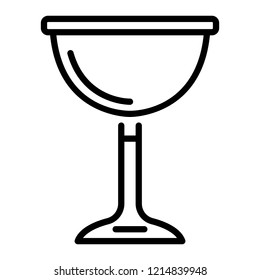 Jewish wine cup icon. Outline jewish wine cup vector icon for web design isolated on white background