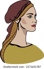 Jewish woman in traditional headdress