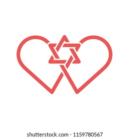 Jews Dating Apps Logo icon vector