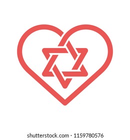 Jews Dating Apps Logo icon vector