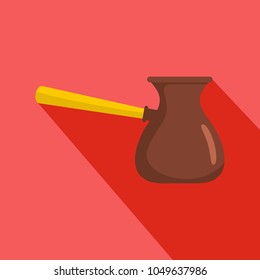 Jezva icon. Flat illustration of jezva vector icon for web