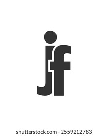 JF creative geometric initial based modern and minimal logo. Letter j f trendy fonts. Universal professional elegant techno vector design.