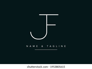 JF or FJ Abstract initial monogram letter alphabet logo