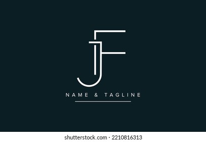 JF or FJ Abstract initial monogram letter alphabet logo