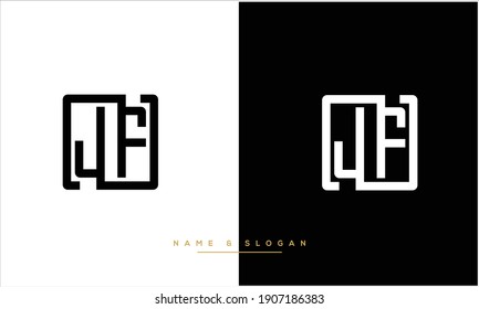 JF ,FJ  Abstract Letters Logo Monogram