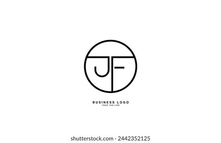 JF, FJ , F, Abstract Letters Logo Monogram