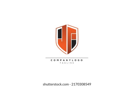 JF FJ Shield Letter Logo Design