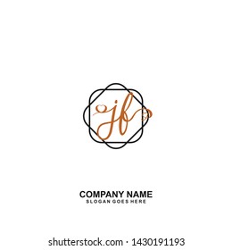 JF Initial handwriting logo vector