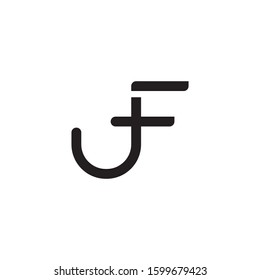 JF initial letter logo template vector icon design