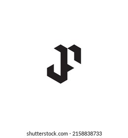 JF initial logo letters in high quality professional design that will print well across any print media