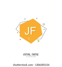 JF Initial logo template vector