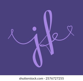 JF initial wedding monogram calligraphy vector illustration. Hand drawn lettering j and f love logo design for valentines day poster, greeting card, photo album, banner print or tattoo.