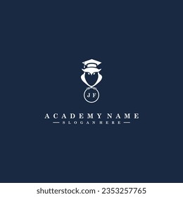 JF Initials Academy Logo Vector Art Icons and Graphics