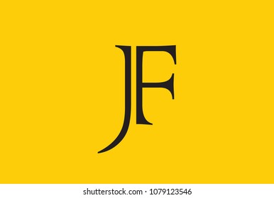JF letter initial based Logo design Unique Simple Creative