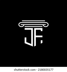 JF letter logo creative design with vector graphic