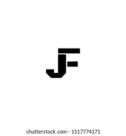 JF Letter Logo Design Template Vector