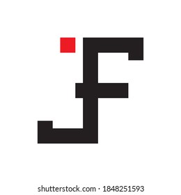 JF letter logo design vector