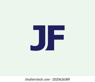 plantilla de vector de diseño de logotipo de letras JF