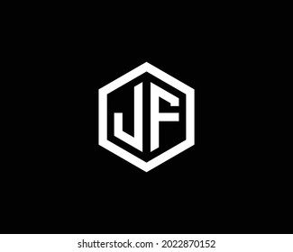 JF letter logo design vector template