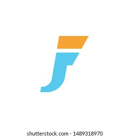 JF letter logo vector icon illustration