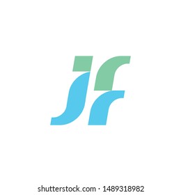 JF letter logo vector icon illustration