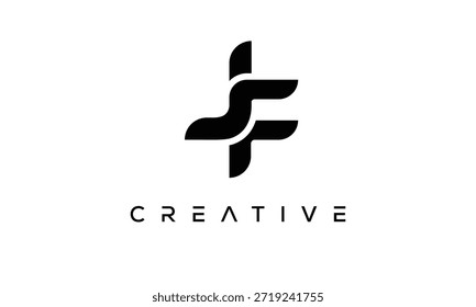JF Letter Monogram Logo for Modern Creative Brand Identity