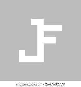 JF LETRA VECTOR LOGO CUADRADO ÚNICO