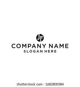 JF logo icon design vector