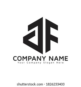 JF logo, JF initial Triangle vector Letter Logo Design, Monogram template  Creative Modern Letter   Logo.JF Letter logo design.Outstanding JF initial vector monogram letter Hexagone Design