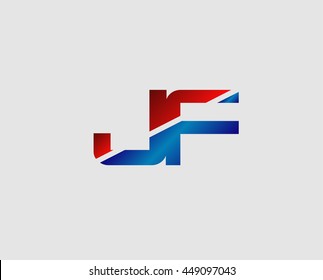 JF logo or signature started by j letter, modern two letter composition for initial
