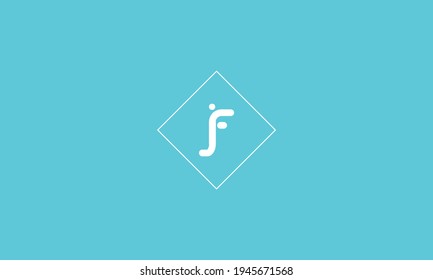 JF Lowercase Letter Initial Icon Logo Design Vector Illustration