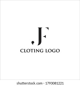 plantilla vectorial del logotipo de cierre de lujo de jf 